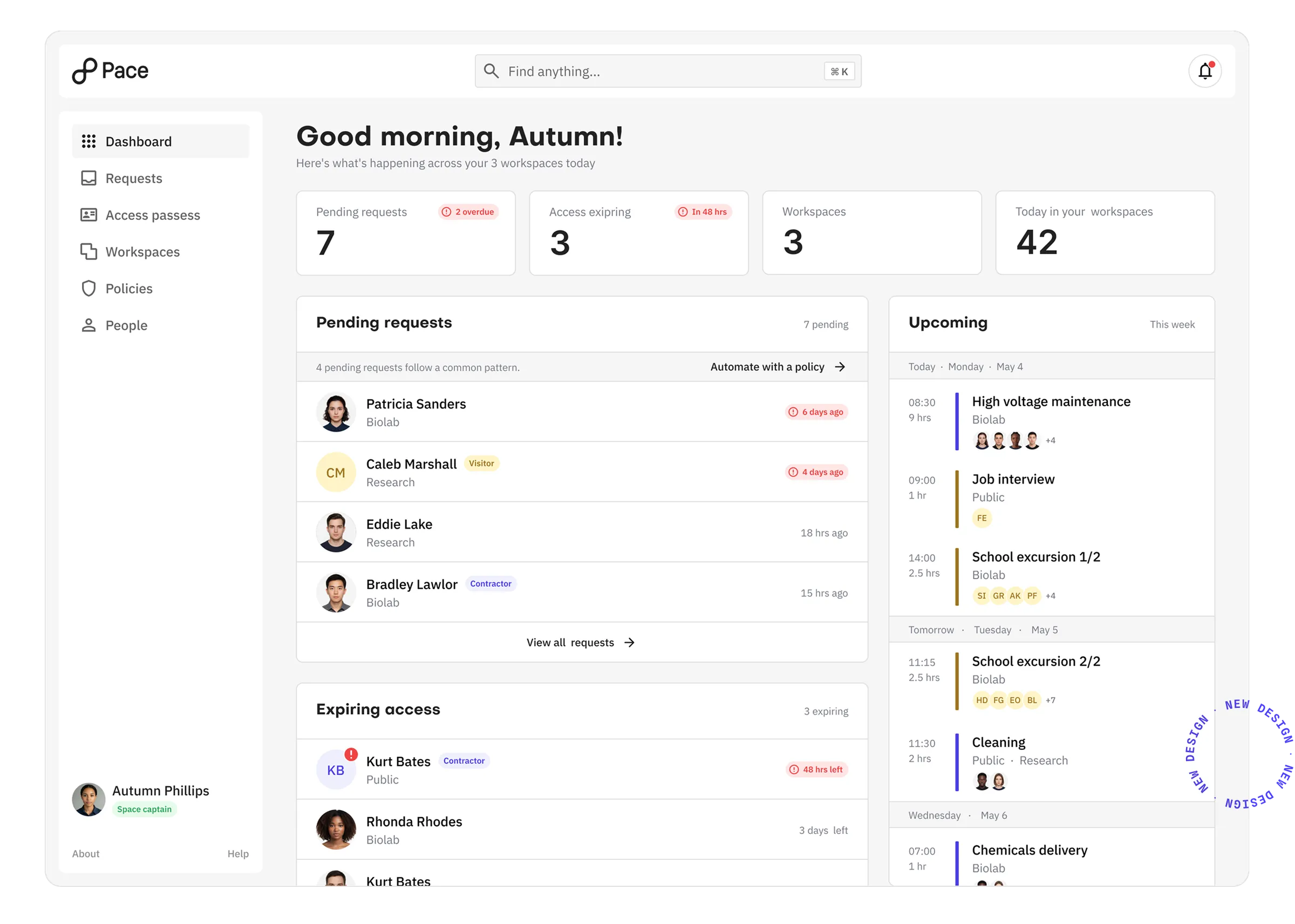 New dashboard balancing automated access decisions and manual control.