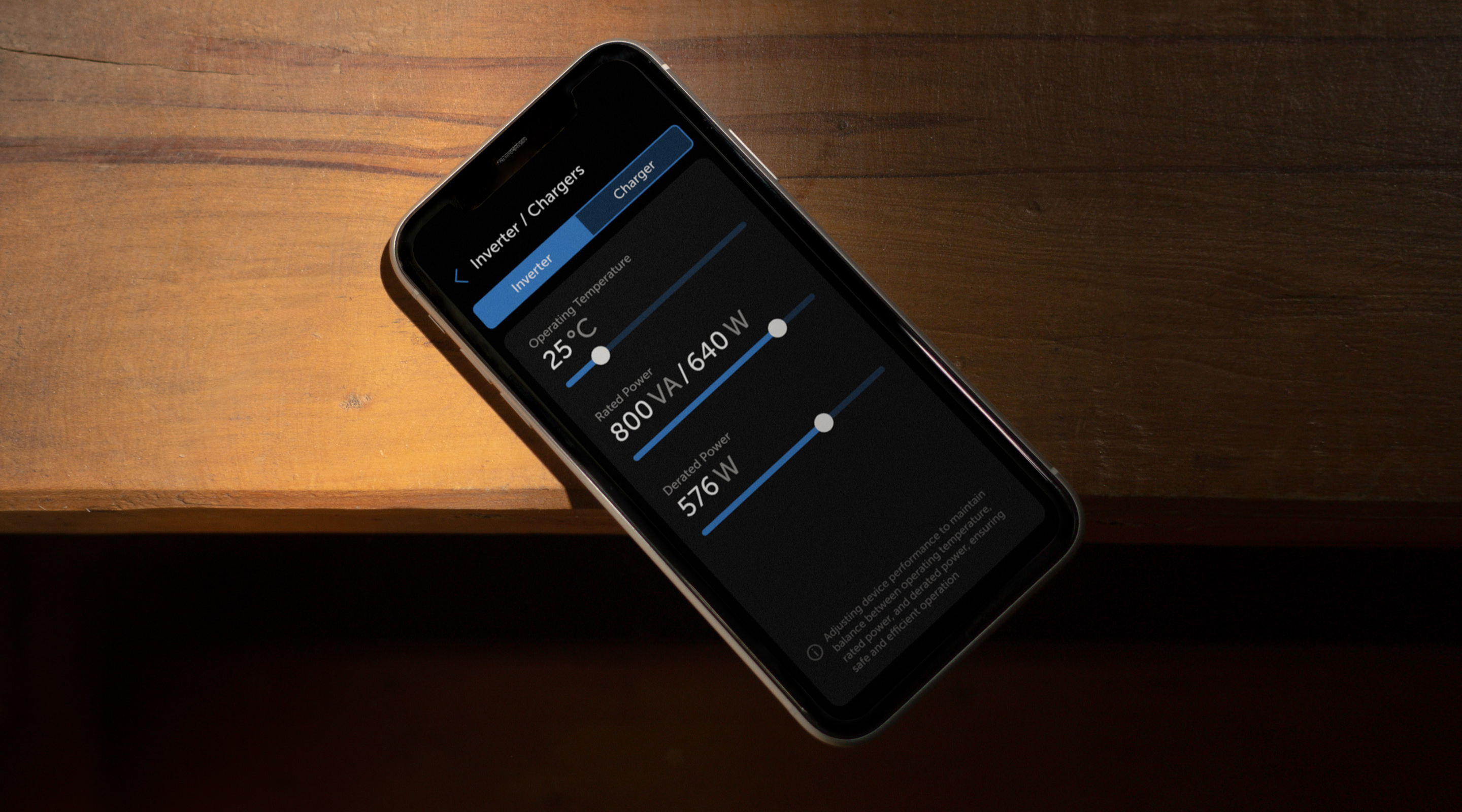 Victron usability-first interface detail.